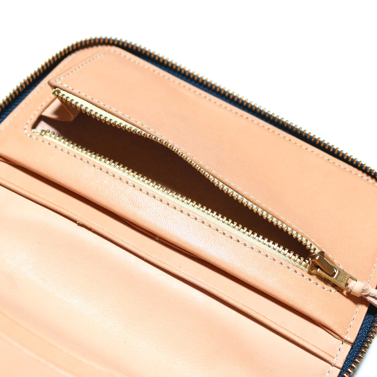 A6 Kurozan Indigo leather zip organizer
